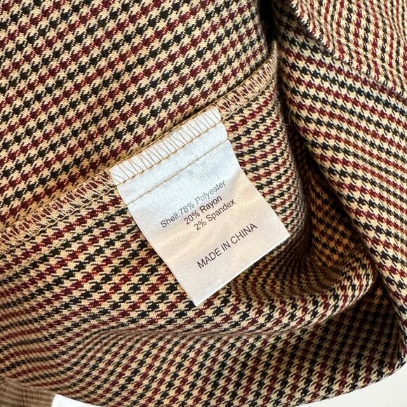 Shades of Grey by Micah Cohen Houndstooth Designer Med Tan Dress Prairie Modest - Picture 11 of 16